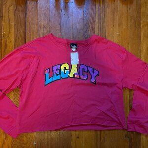 WOMENS HOT PINK LEGACY LONG TEE